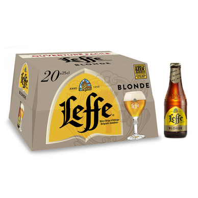 Bière blonde LEFFE, 6,6° - bouteille 20x25cl