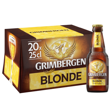 Bière blonde GRIMBERGEN, 6,7° - Bouteilles 20x25cl