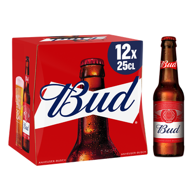 Bière blonde BUD, 5° - bouteille 12x25cl