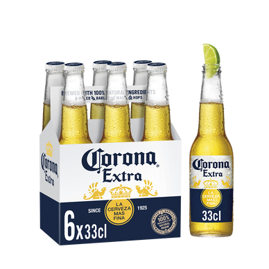 Bière blonde CORONA, 4,5° - bouteille 6x33cl