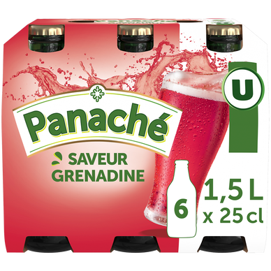 Panaché aromatisé grenadine 0,5°, pack bouteille 6x25cl