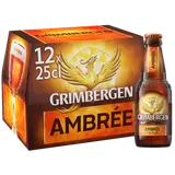 Bière ambrée GRIMBERGEN, 6,5° - Bouteilles 12x25cl