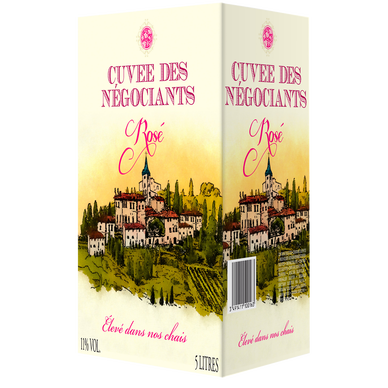 Vin rosé d'Espagne Cuvée des Négociants, fontaine à vin de 5l