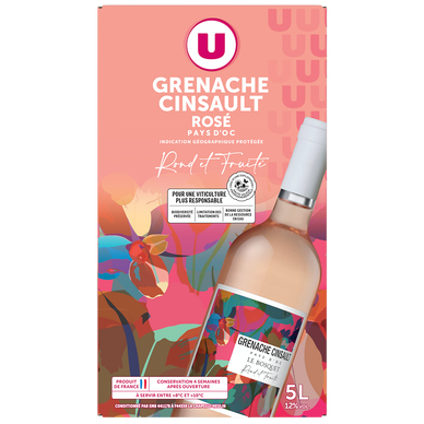 Vin rosé IGP Pays d'Oc grenache cinsault - Fontaine à vin 5L