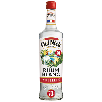 Rhum blanc traditionnel des Antilles OLD NICK, 40°, 70cl