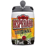 Bière blonde aromatisée tequila DESPERADOS, 5,9°, fût pression 5l