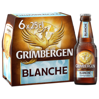 Bière blanche GRIMBERGEN, 6° - Bouteilles 6x25cl