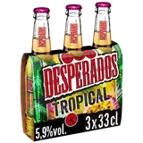Bière aromatisée au rhum fruit de la passion citron DESPERADOS, 5,9°,3X33cl
