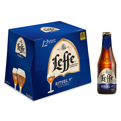 Bière blonde LEFFE RITUEL, 9° - bouteille 12x25cl