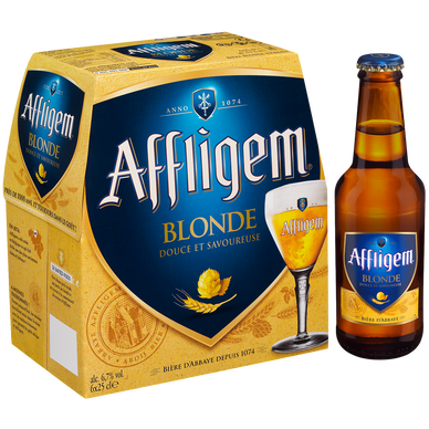 Bière blonde AFFLIGEM, 6,7°, 6x25cl