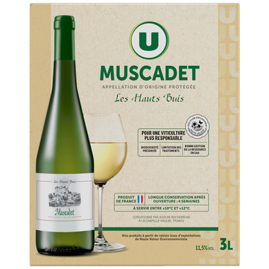 Muscadet AOP blanc Les Hauts Buis fontaine à vin 3L