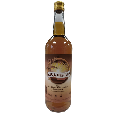 Rhum ambré traditionnel département outre mer, 40°, bouteille de 1l