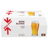 Bière blonde 4° PRIX MINI - valisette 24x25cl