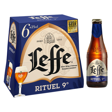 Bière blonde LEFFE RITUEL, 9° - bouteille 6x25cl