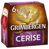 Bière aromatisée cerise GRIMBERGEN, 6° - Bouteilles 6x25cl
