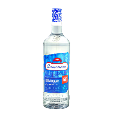 Rhum blanc agricole de la Guadeloupe DAMOISEAU, 50°, 1l