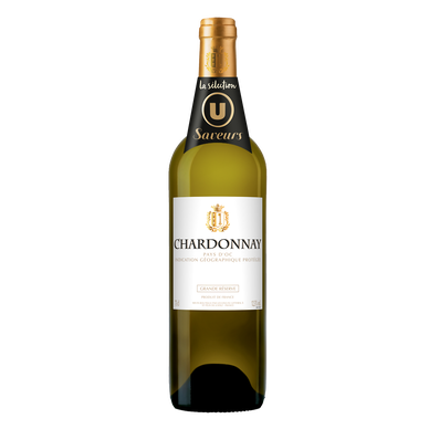 Vin blanc IGP Pays d'Oc Chardonnay grande réserve  75cl
