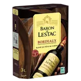 Vin rouge Bordeaux AOP Baron de Lestac Fontaine à vin 3 litres