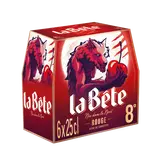 Bière rouge aromatisée à la cerise LA BÊTE, 8° - Bouteilles 6x25cl