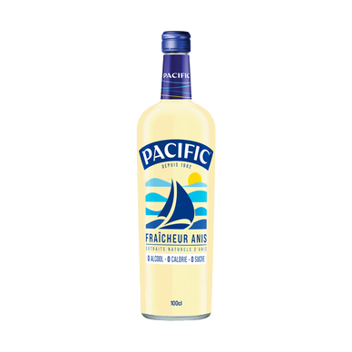 Apéritif anisé sans alcool PACIFIC, bouteille de 1 litre