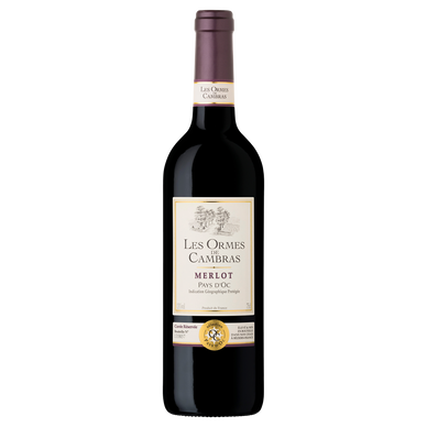 Vin rouge IGP Pays d'Oc Merlot Les Ormes de Cambras 75cl