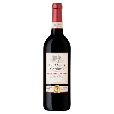Vin rouge IGP Pays d'Oc Cabernet Sauvignon Les Ormes de Cambras 75cl