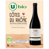 BIO Côtes dRhône AOP rouge Terres Extrêmes fontaine à vin 3L