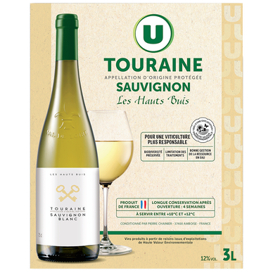 Touraine Sauvignon AOP blanc Les Haut Buis fontaine à vin 3L