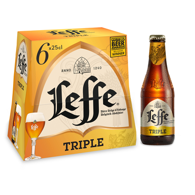 Bière blonde LEFFE TRIPLE, 8,5° - bouteille 6x25cl