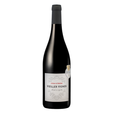 Vin rouge AOP Côtes du Rhône vieilles vignes de Michel d'Azilles, 13.5°, bouteille de 75cl