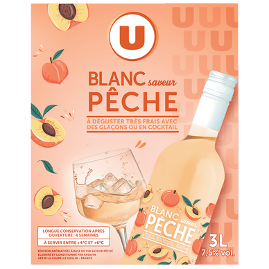 Boisson aromatisée à base de vin saveur pêche 7,5% vol. 3l