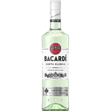 Rhum blanc CARTA BLANCA BACARDI, 37,5°, 70cl