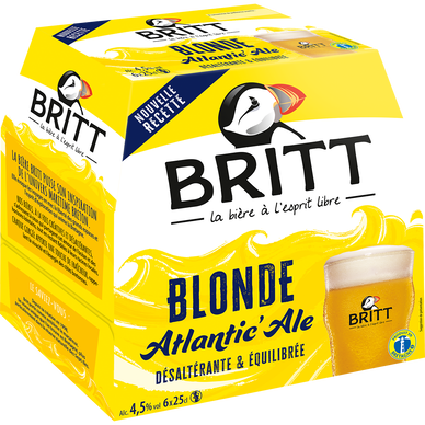 Bière blonde BRITT 4.5° 6x25cl