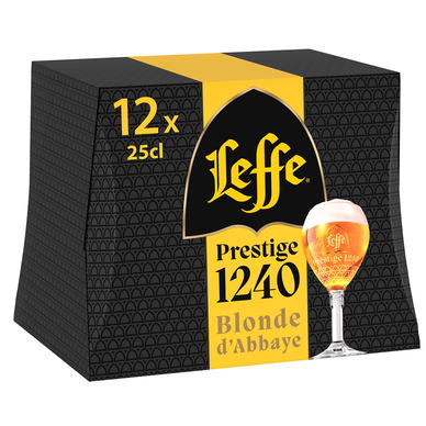 Bière blonde LEFFE PRESTIGE, 8,5° - bouteille 12x25cl