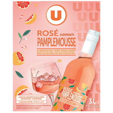 Boisson aromatisée à base de vin saveur pamplemousse, 3l
