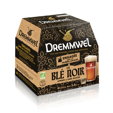 Bière Dremmwel noir bio, 5,4°, 6x25cl