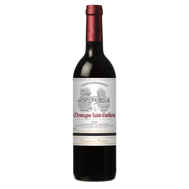 Vin Rouge Montagne Saint-Emilion AOP rouge COMTE DE VALOIS, bouteillede 75cl
