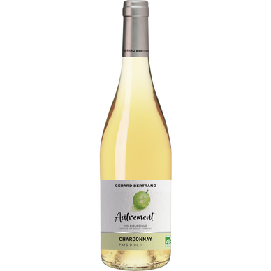 Vin blanc Pays d'Oc bio IGP Chardonnay AUTREMENT, bouteille de 75cl