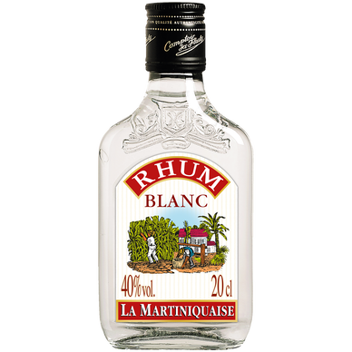 Rhum blanc LA MARTINIQUAISE, 40°, 20cl s/blister