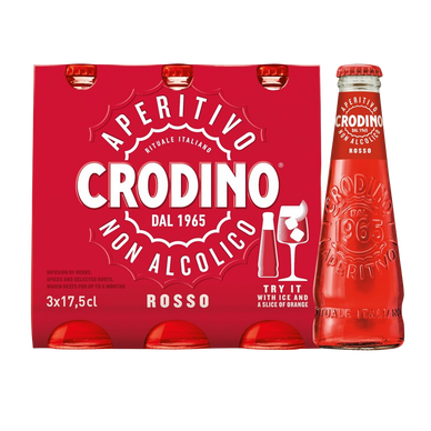 Apéritif sans alcool CRODINO Rosso - 3x17,5cL