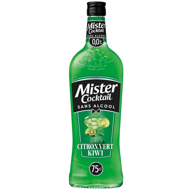 Cocktail sans alcool au citron vert et au kiwi MISTER COCKTAIL, 75cl