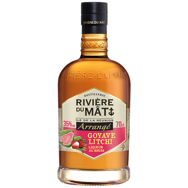 Arrangé Goyave Litchi, boisson à base de rhum RIVIÈRE DU MÂT, 35°, 70cl