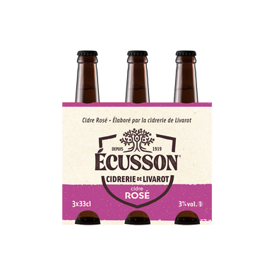 Cidre rosé ECUSSON 2,5° 3x33cl