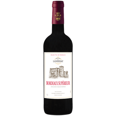 Vin rouge AOC Bordeaux Supérieur Chevalier de Landerac  75cl