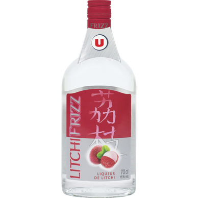 Liqueur Frizz saveur litchi, 15°, bouteille de 70cl