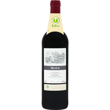 Vin rouge IGP Pays d'Oc Merlot Le Bosquet  75cl