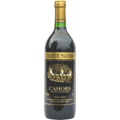 Vin AOP rouge Cahors CARTE NOIRE, 75cl