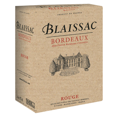 Vin rouge de Bordeaux AOP Blaissac, 75cl