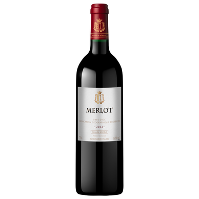Vin rouge IGP Pays d'Oc Merlot grande réserve  75cl