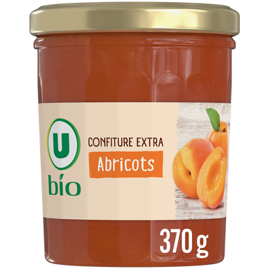 Confiture d'abricots U BIO pot 370g